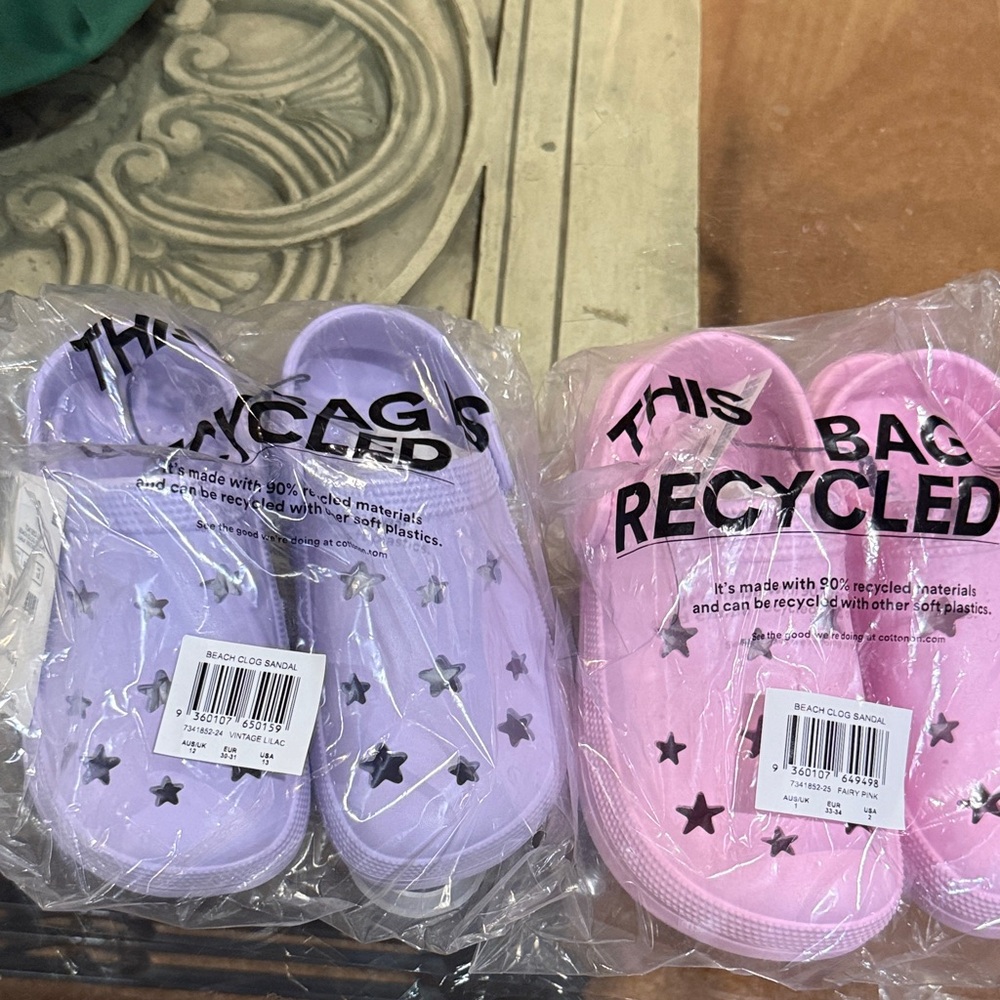 Kids Starry Slip-On Shoes - Purple and Pink